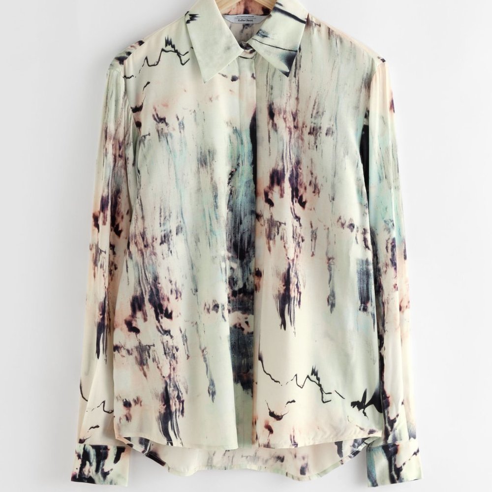 & Other Stories Watercolor Silky Shirt